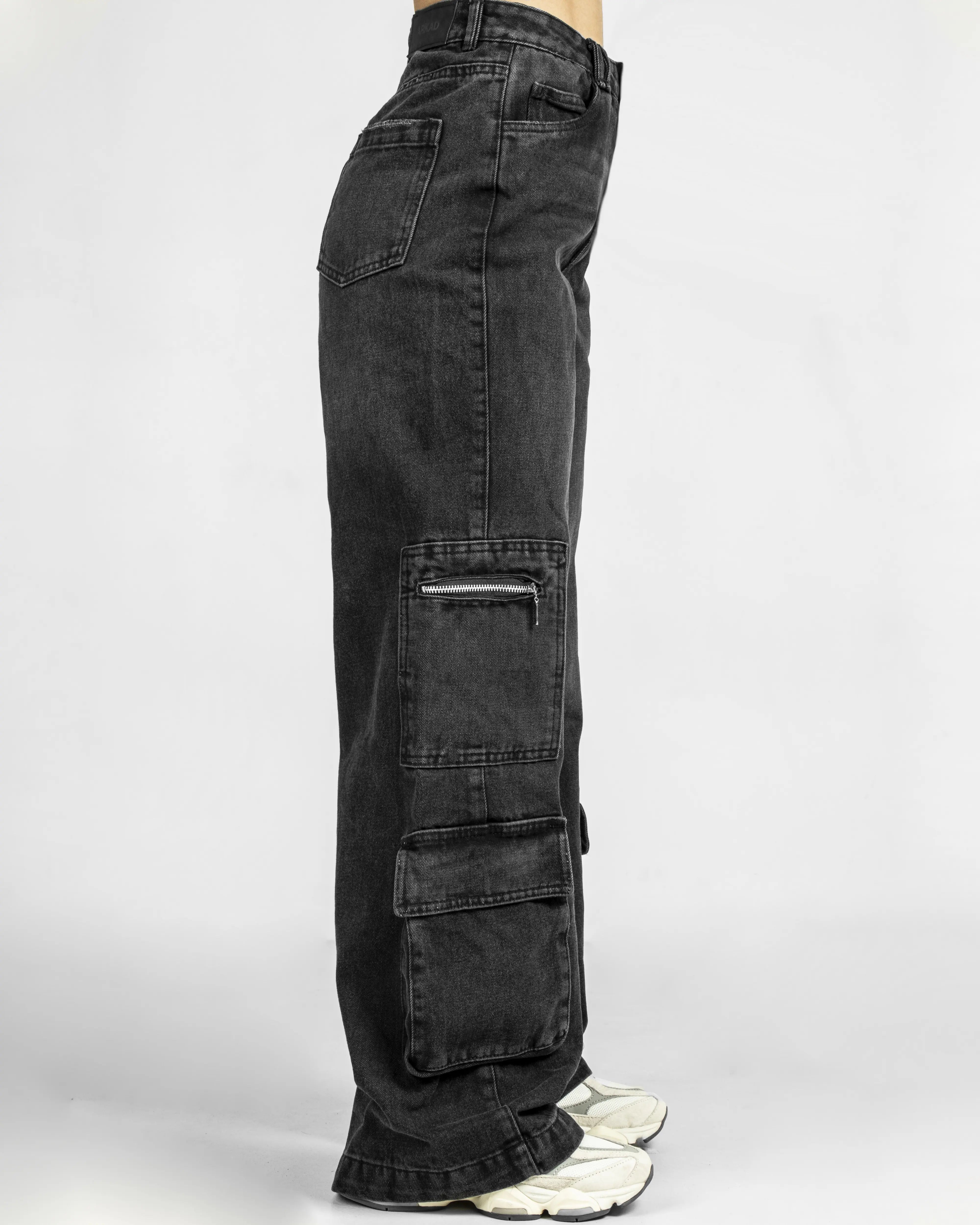 Cargo Denim Mujer Negro