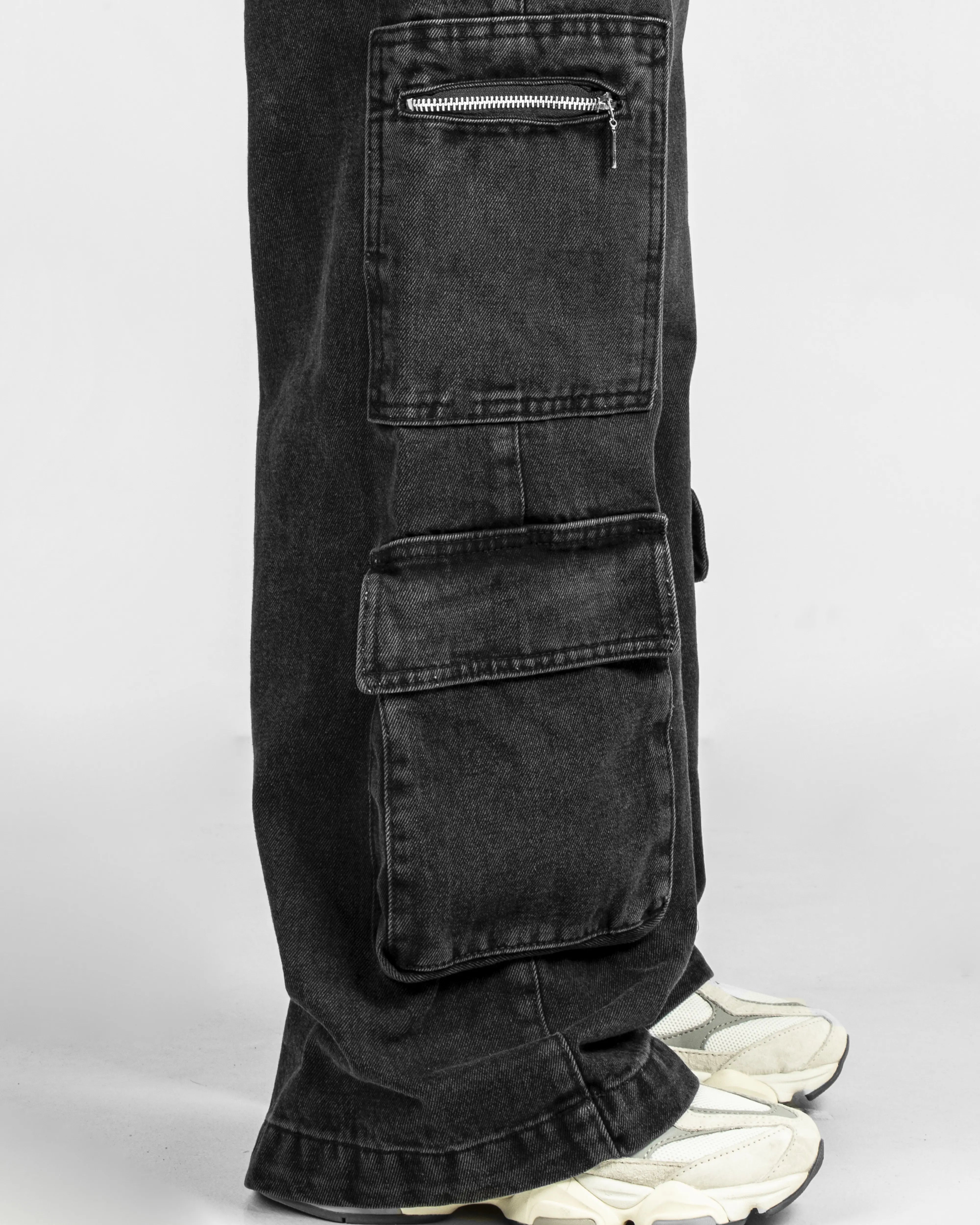 Cargo Denim Mujer Negro