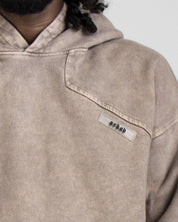 Hoodie Acid Wash Taupe