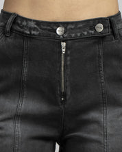 Cargo Denim Botones Negro