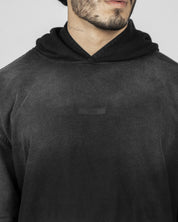 Hoodie Washed - Negro