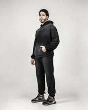 Hoodie Washed - Negro