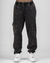 Sweatpant Acid Wash Negra