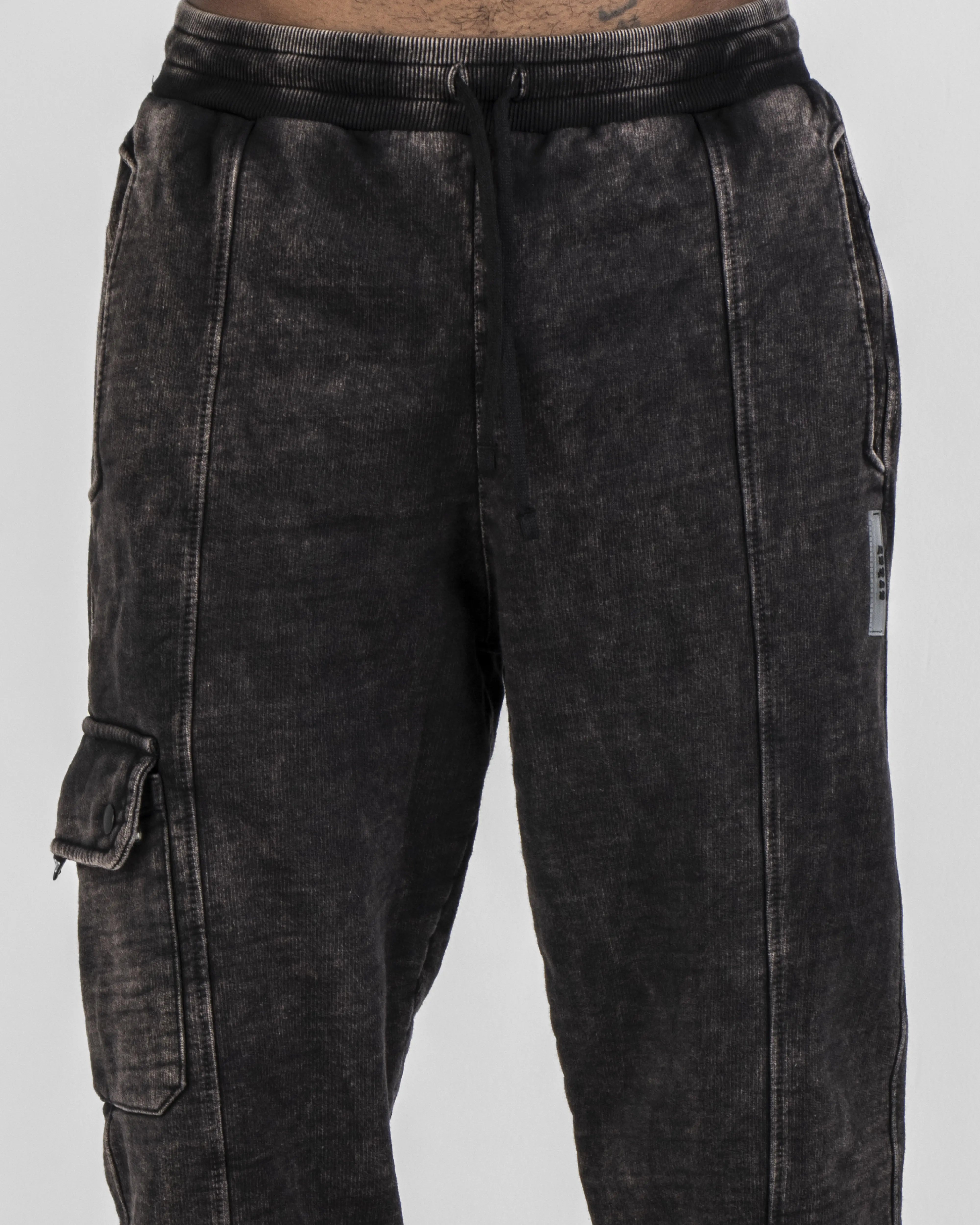 Sweatpant Acid Wash Negra